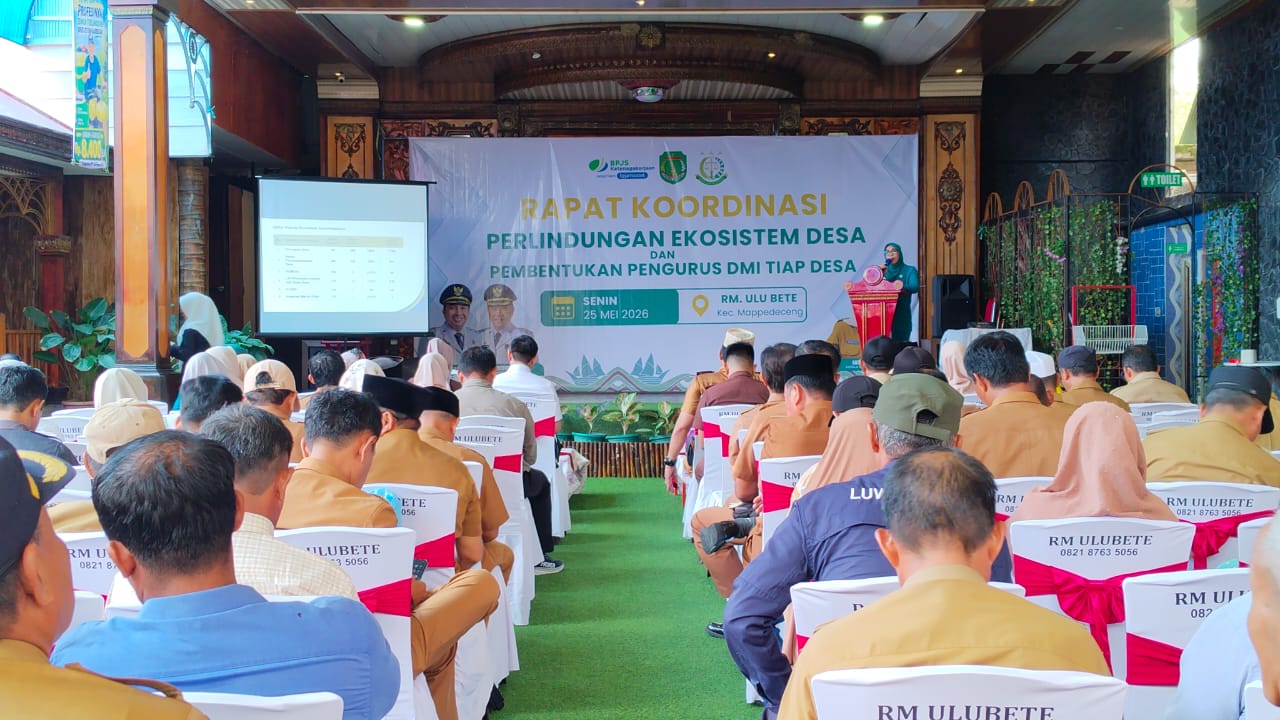 Kadis PMD Luwu Utara Beri Sambutan dalam Rakor Perlindungan Ekosistem Desa dan Pembentukan DMI